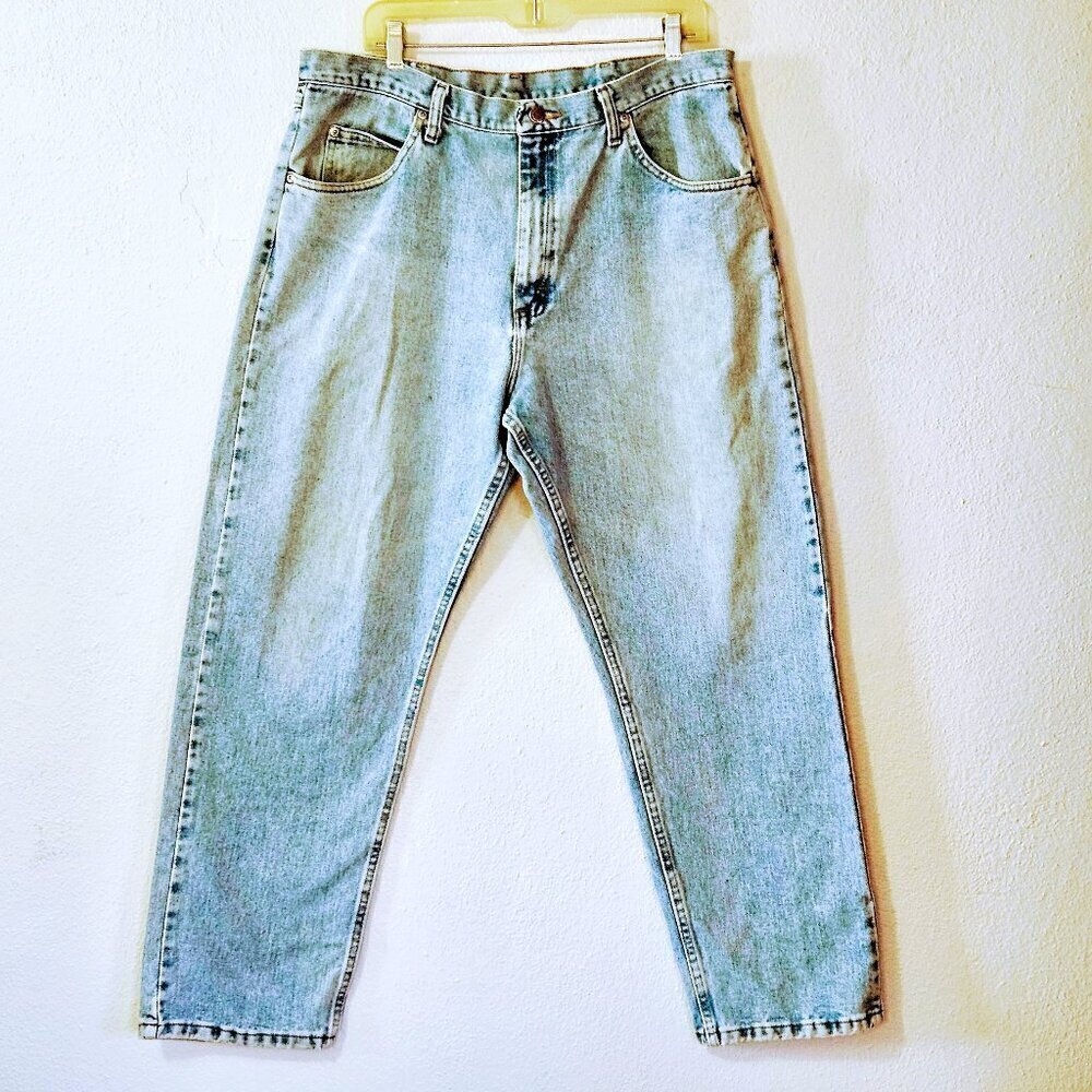 Wrangler Men's Blue Jeans High Rise Size 38 x30 Workwear Farm Western Casual